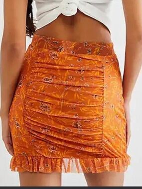Free People Romi mesh mini skirt
